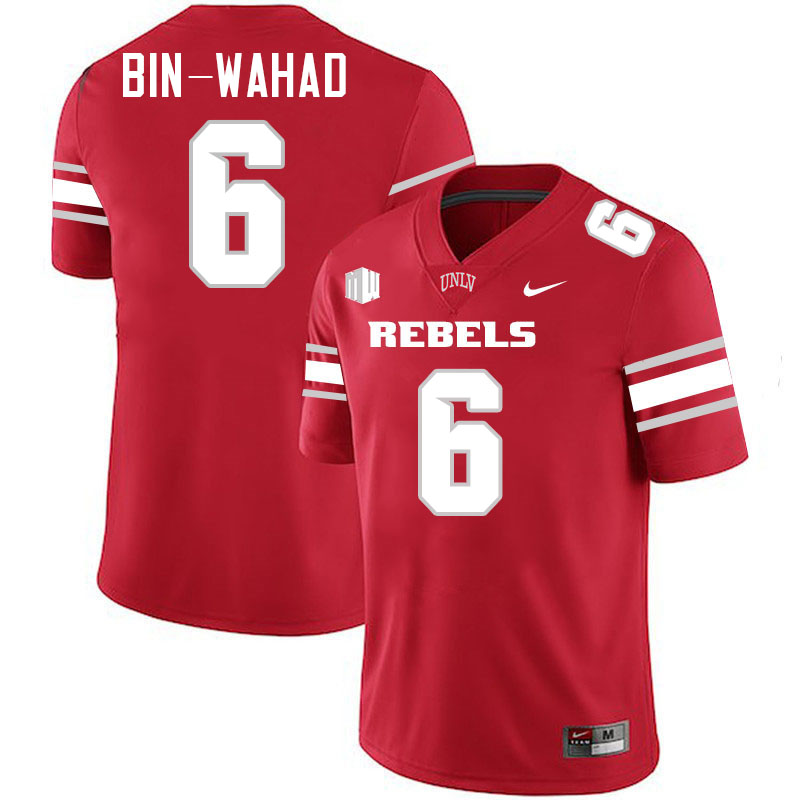 #6 Mumu Bin-Wahad UNLV Rebels College Football Jersey Stitched-Scarlet